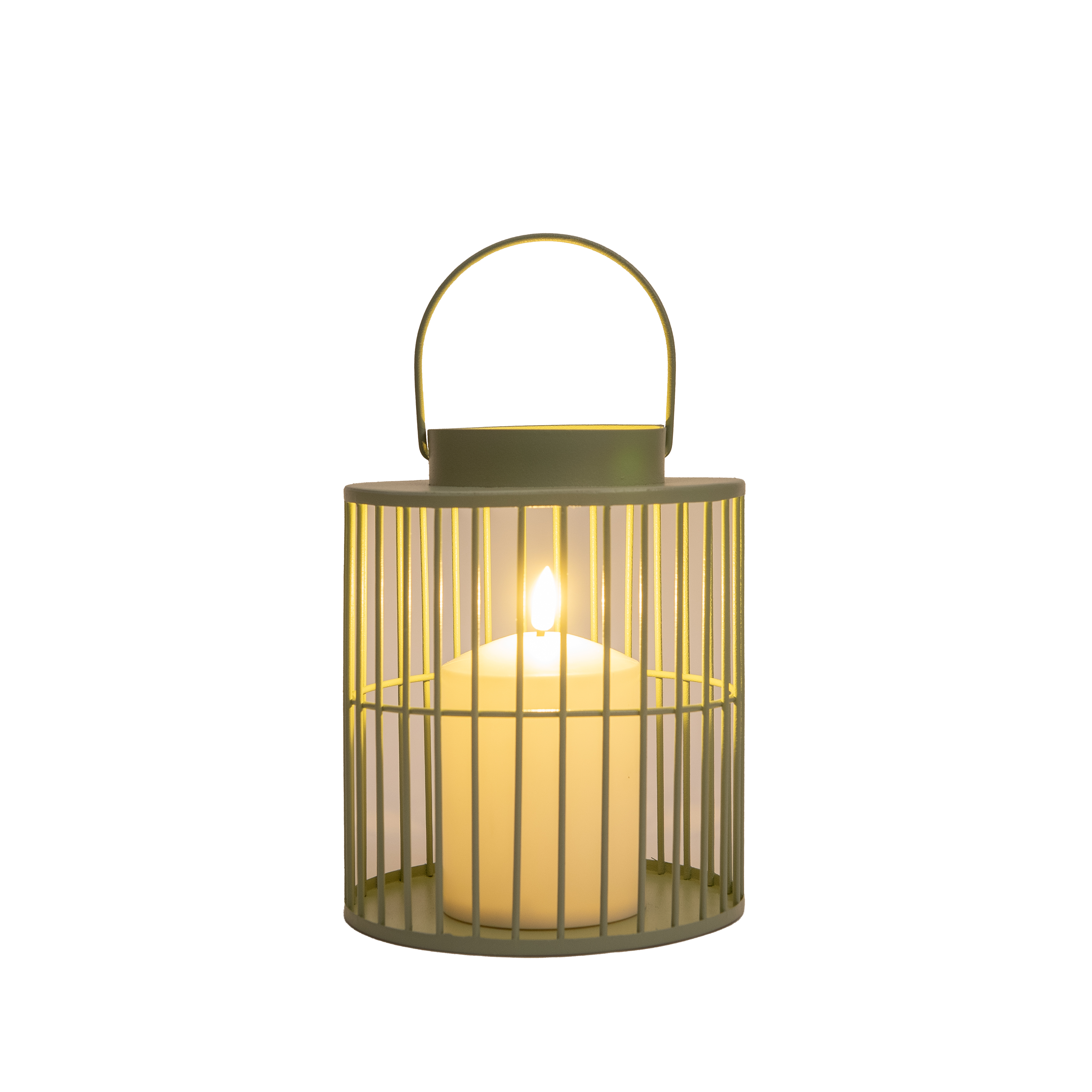 Anna's Collection - Kaars Lantaarn - Groen - Klassiek warm wit