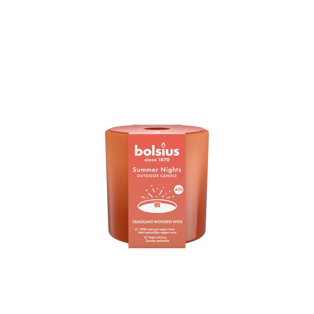 Bolsius Summer Nights 40h - Kaars - 10 cm - Rood