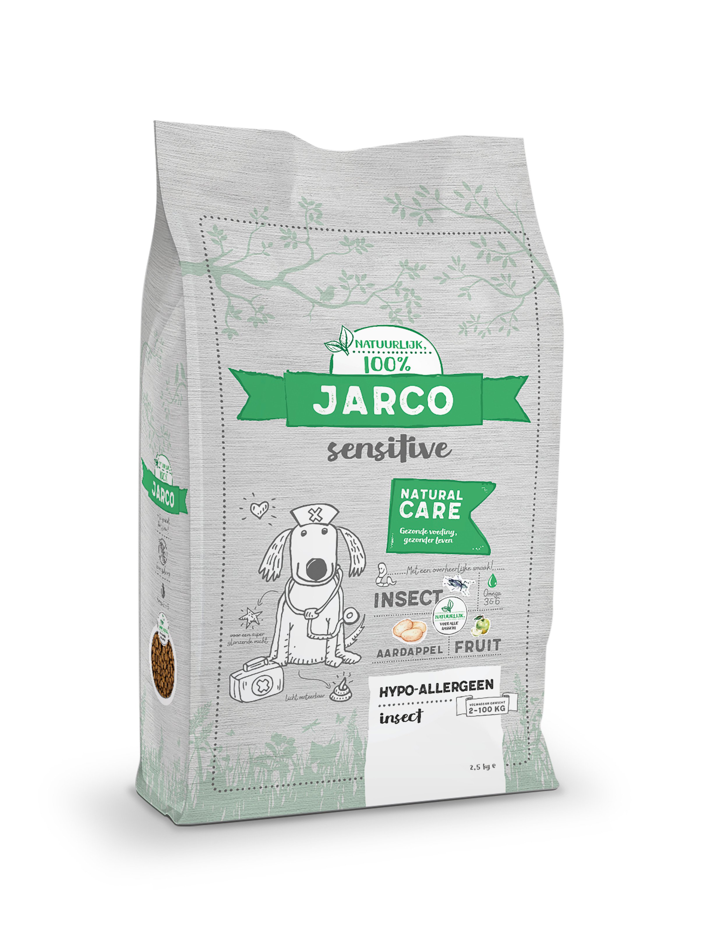 Jarco Dog Sensitive - Hondenvoer - 2.5 Kilogram - insecten