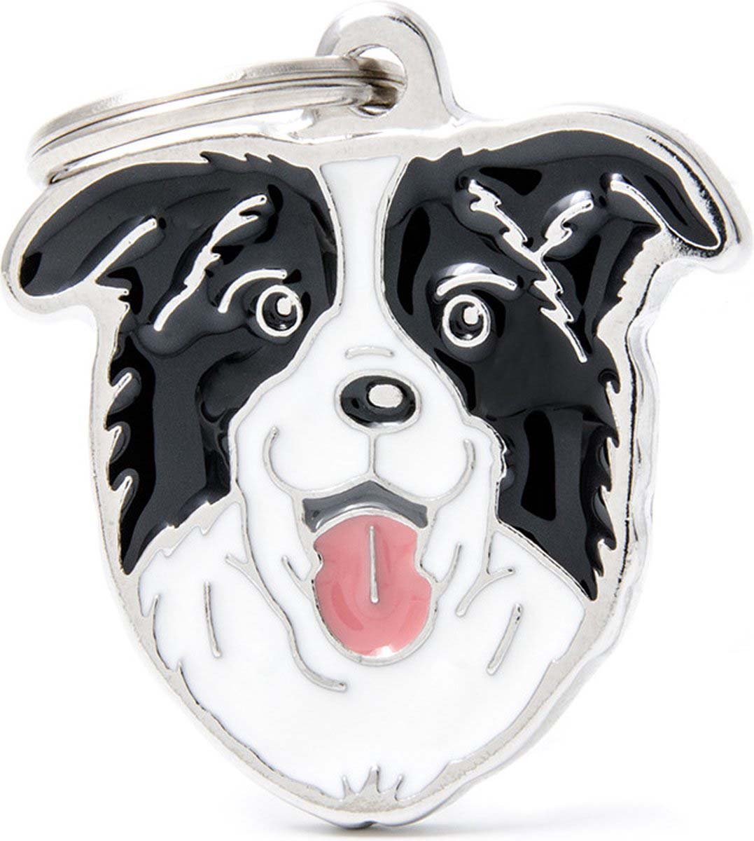 My Family Border Collie - Hondenpenning - Zwart/Wit