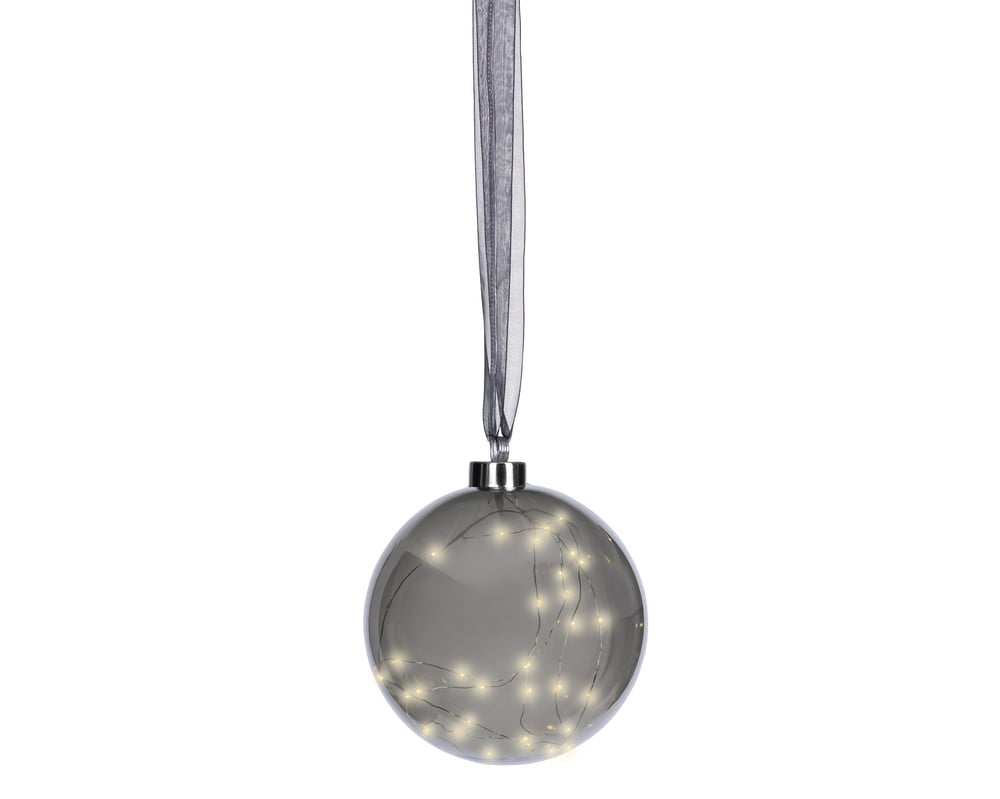 Lumineo LED Bal - Hanglamp - 40 - Grijs - Warm wit Lumineo LED Bal - Hanglamp - 40 - Grijs - Warm wit