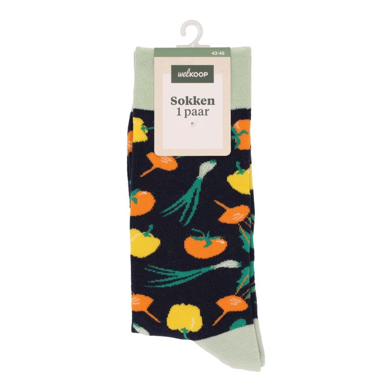 Welkoop Fun Groenten - Sokken - Blauw - 35-38