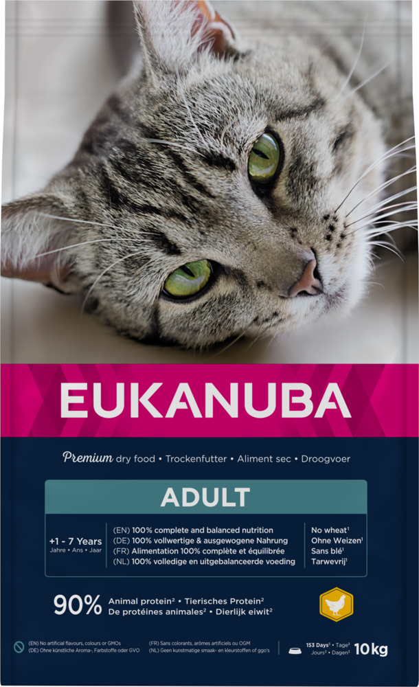 Eukanuba Adult - Kattenvoer - 10 Kilogram - kip