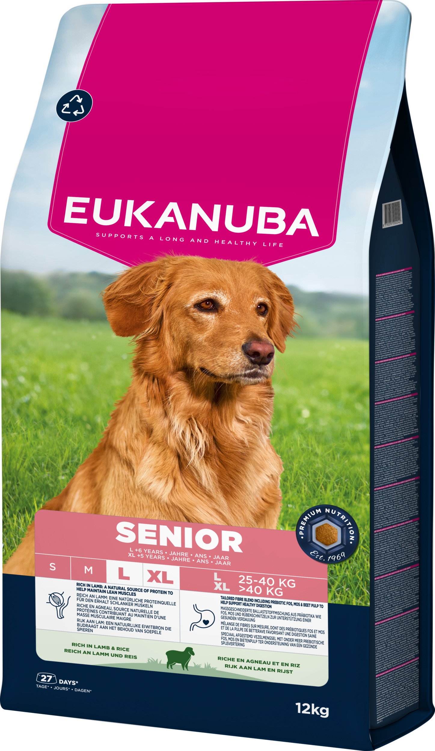 Eukanuba Senior - Hondenvoer - 12 Kilogram - lam