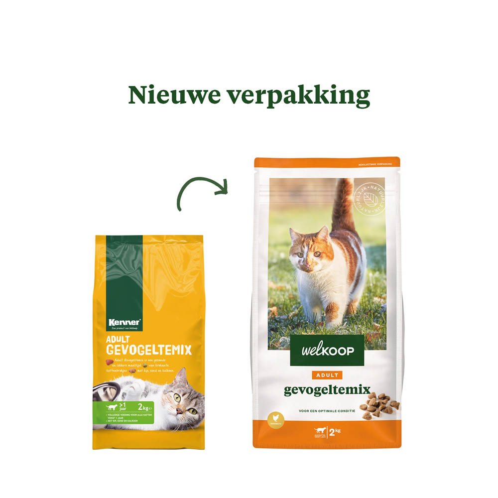 Welkoop Adult - Kattenvoer - 2 Kilogram - gevogelte