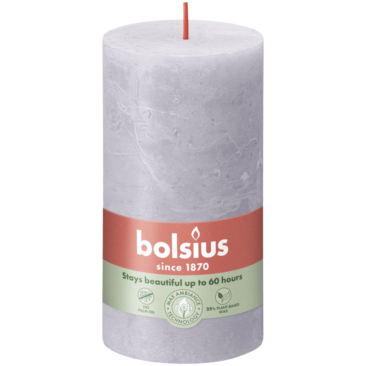 Bolsius Frosted - Stompkaars - 13 cm - paars - Lavendel