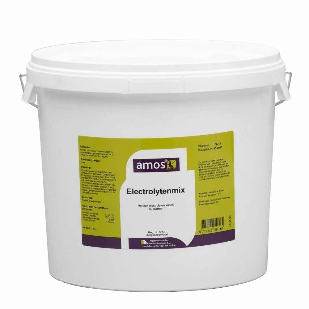 Amos Electrolytenmix - Vochtbalans supplement - 5 Kilogram Amos Electrolytenmix - Vochtbalans supplement - 5 Kilogram