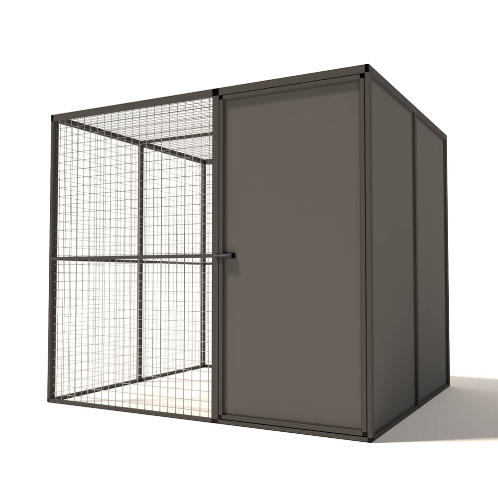 Glorenza - Kattenren met sluis - Antraciet - 178x176x206 cm