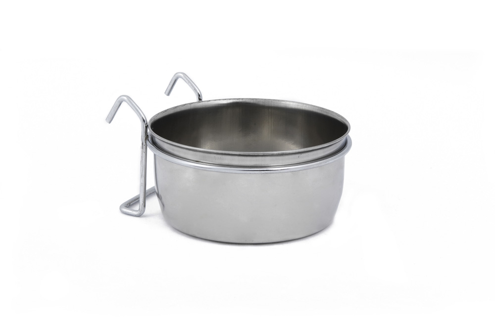 Beeztees Coopcup Inox Met Houder - voer & drinkbak - 0.6 Liter