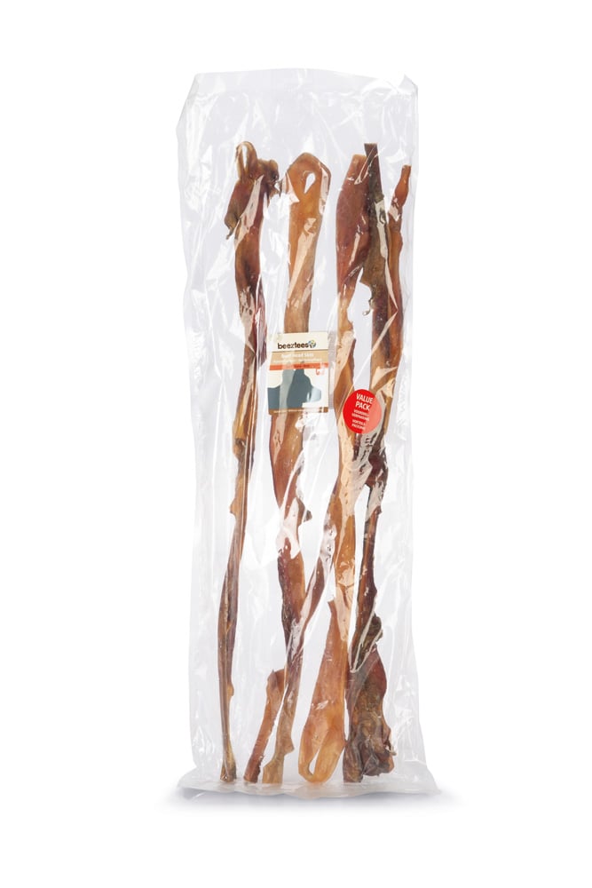 Beeztees Runderkophuid- Hondensnack - 5 Stuks - rund