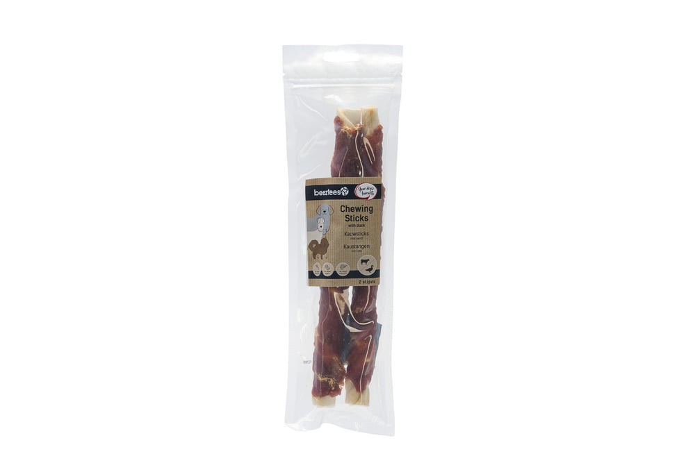 Beeztees Kauwstick- Hondensnack - 2 Stuks - Eend - L Beeztees Kauwstick- Hondensnack - 2 Stuks - Eend - L