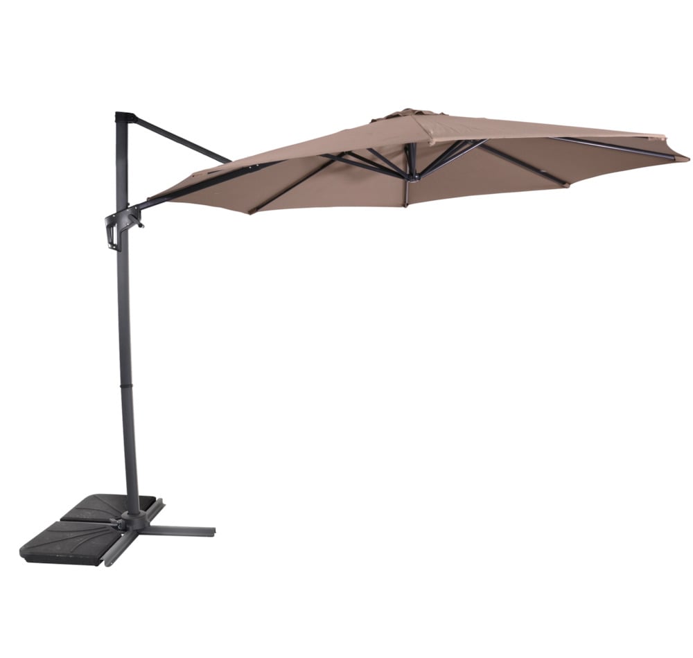 Lesli Living Libra - Zweefparasol - Taupe - 300 cm Lesli Living Libra - Zweefparasol - Taupe - 300 cm