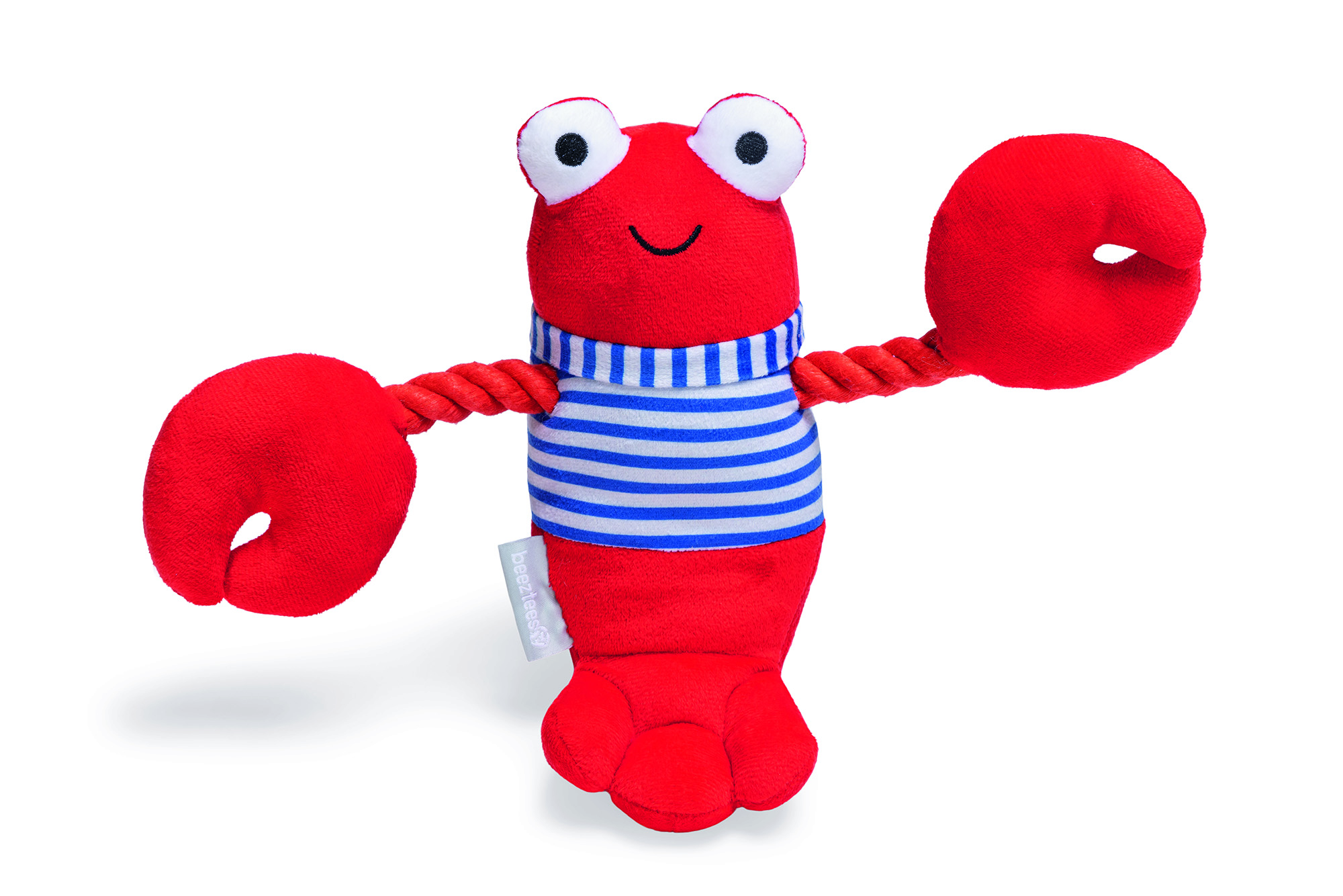 Beeztees Kreeft Frits - Knuffel - Hondenspeeltje - Rood - 13x38x24 cm