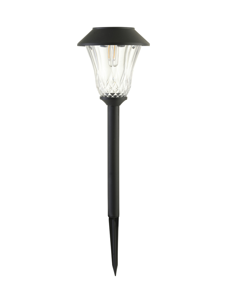 Luxform Tuinsteker St. Tropez - Solar tuinverlichting - Black/Warm White - Warm wit - 33x12.5x42 cm