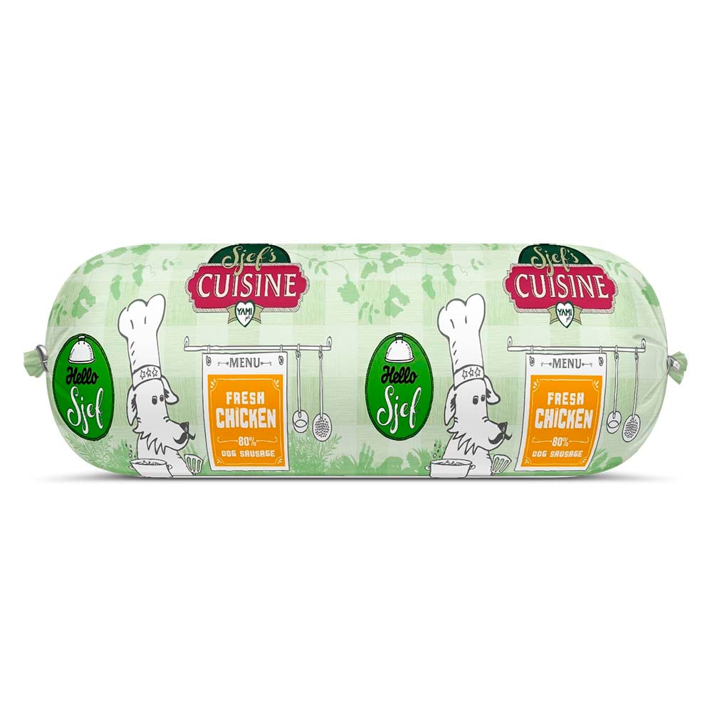 Sjef's Cuisine Special Hondenworst - Hondenvoer - 350 Gram - kip