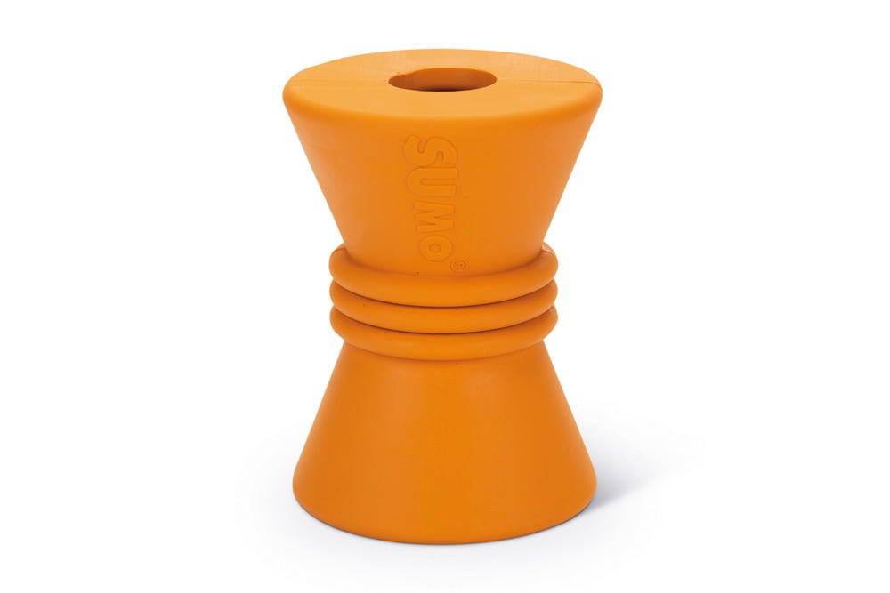 Beeztees Sumo Play Diabolo - Vulbaar Hondenspeelgoed - oranje - 20.3x14.1x8 cm