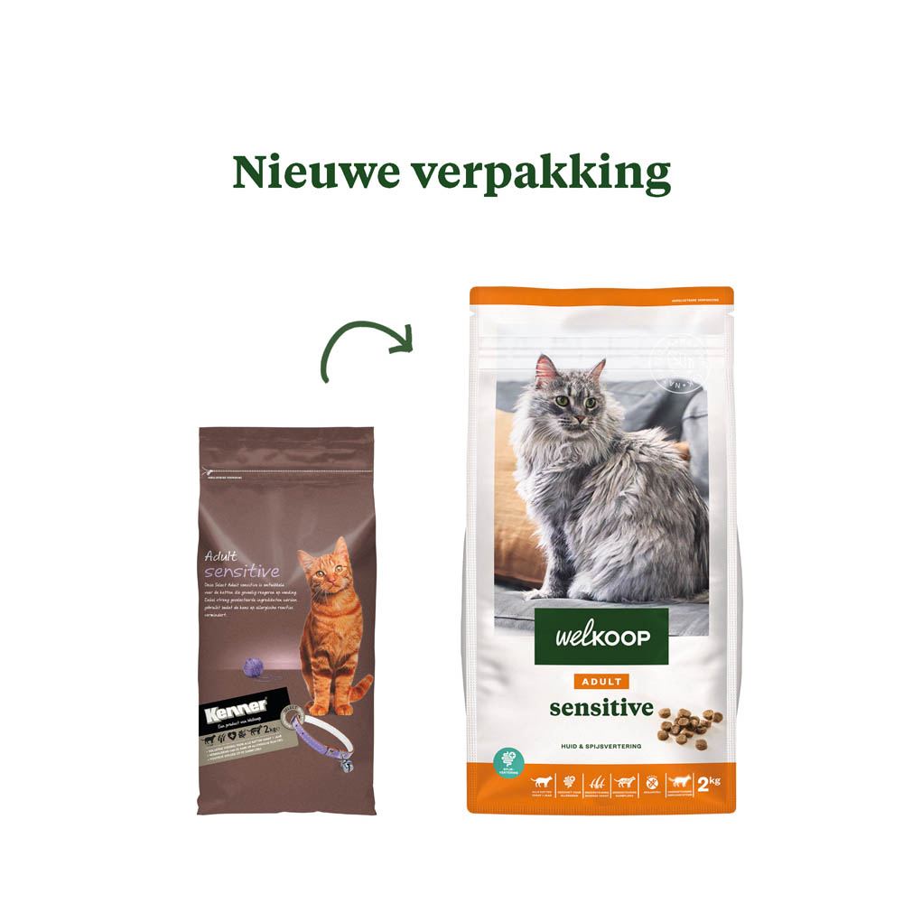 Welkoop Adult Sensitive - Kattenvoer - 2 Kilogram - kip