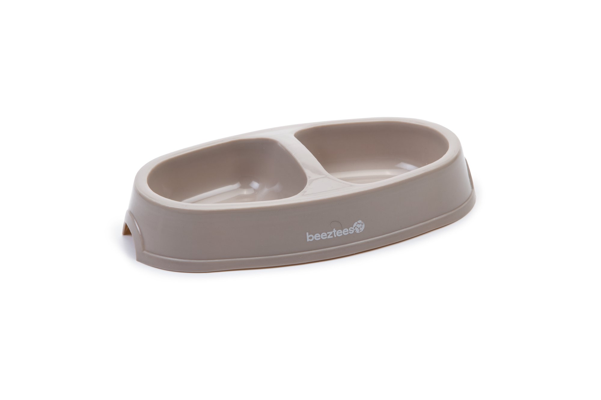 Beeztees dubbel - voerbak - Beige - 4.5x22.5x12.8 cm