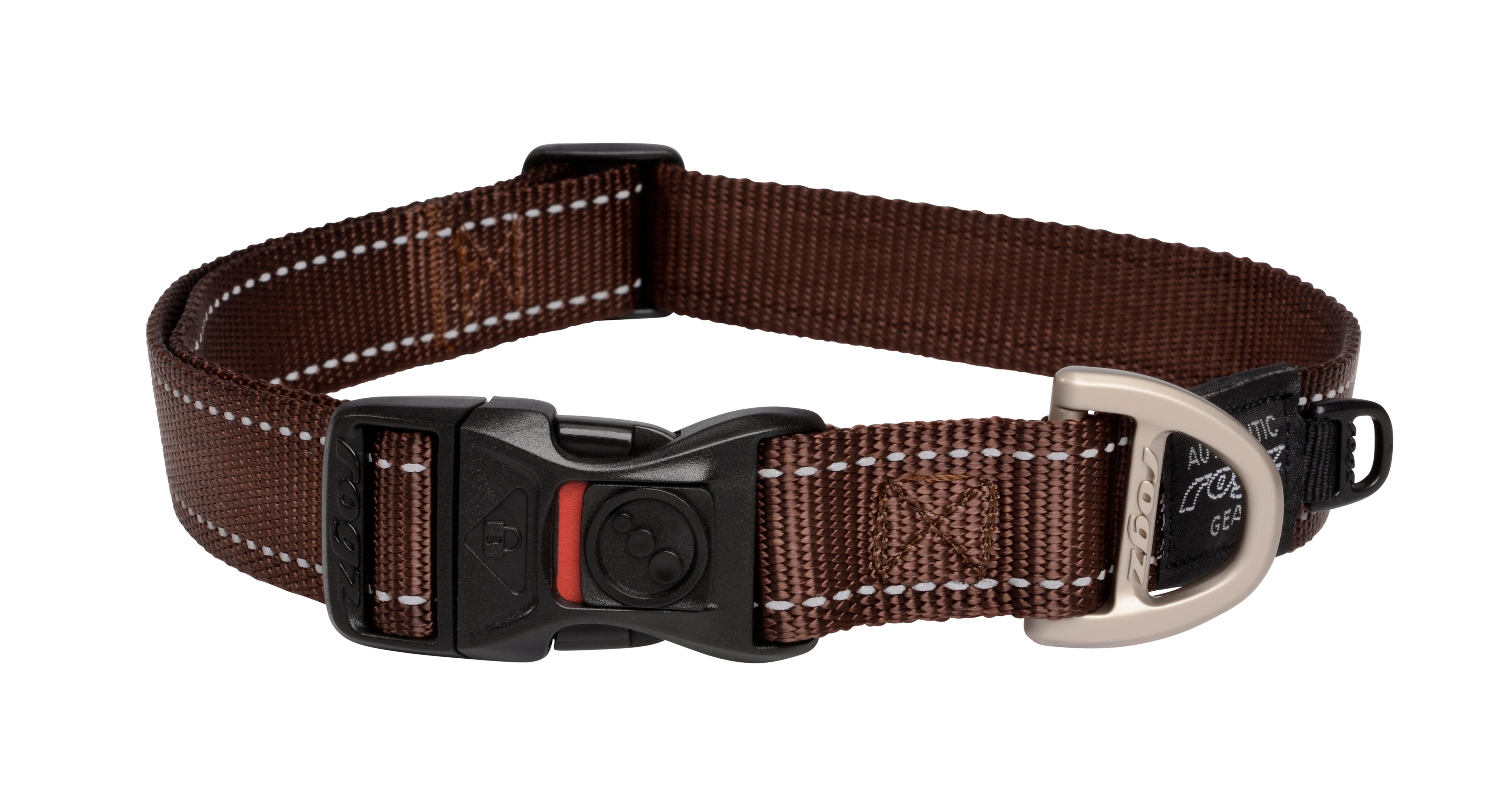 Rogz Classic - Halsband Hond - Bruin - 20 tot 31 cm Rogz Classic - Halsband Hond - Bruin - 20 tot 31 cm