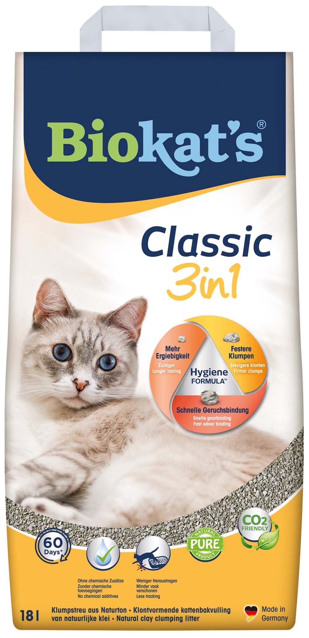 Biokat's Classic 3in1 - Kattenbakvulling - 18 Liter Biokat's Classic 3in1 - Kattenbakvulling - 18 Liter