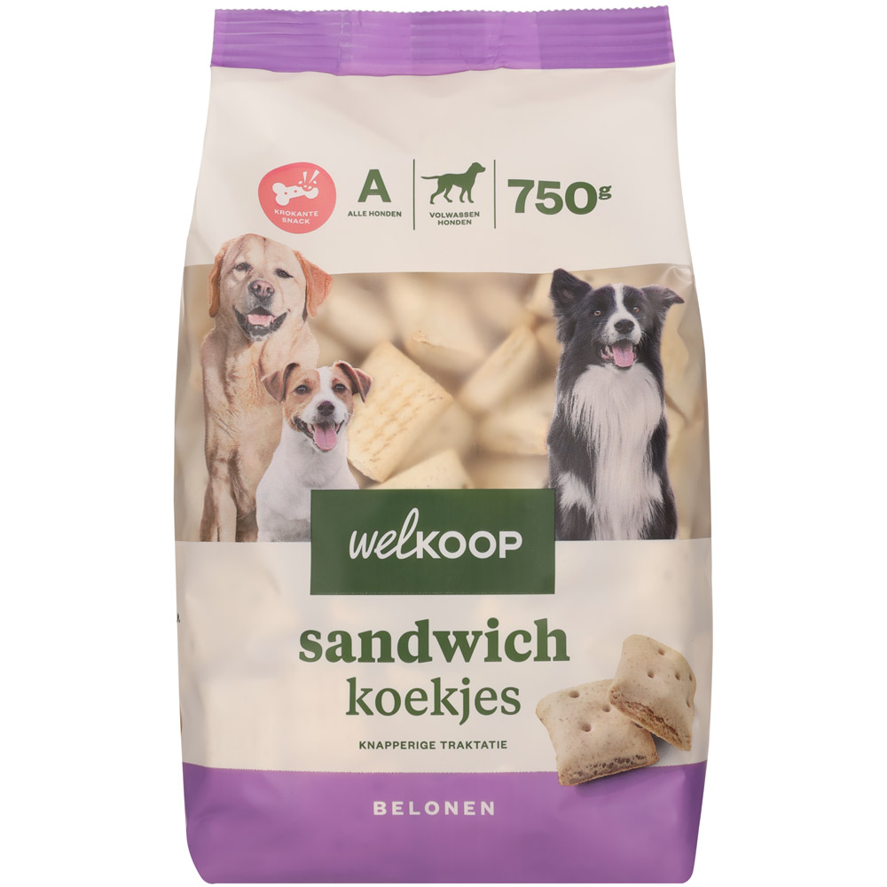 Welkoop Sandwich - Hondenkoekjes - 750 Gram