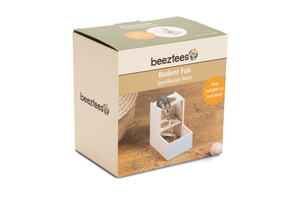 Beeztees Speelhuis  Rexy - Hamsterspeelgoed - Mint - 14x14x15 cm