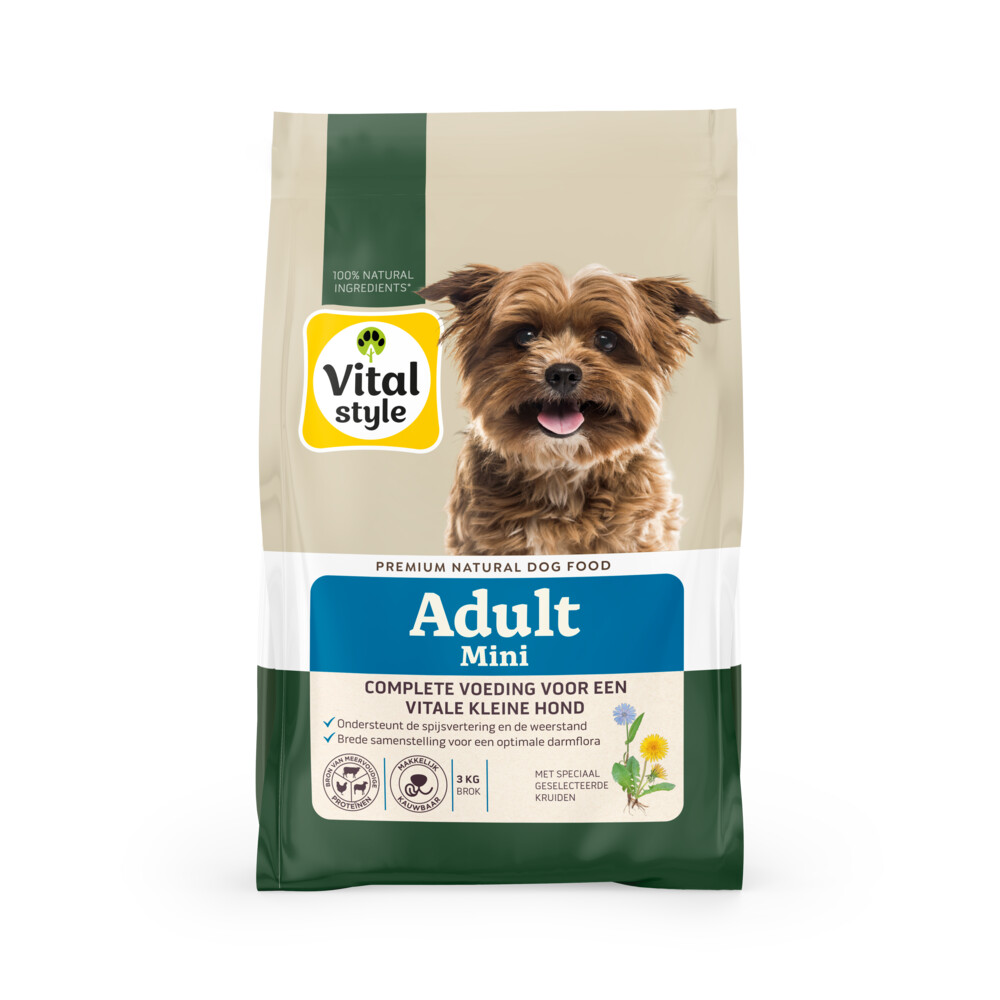 VITALstyle Kleine hond Adult - Hondenvoer - 1.5 Kilogram VITALstyle Kleine hond Adult - Hondenvoer - 1.5 Kilogram
