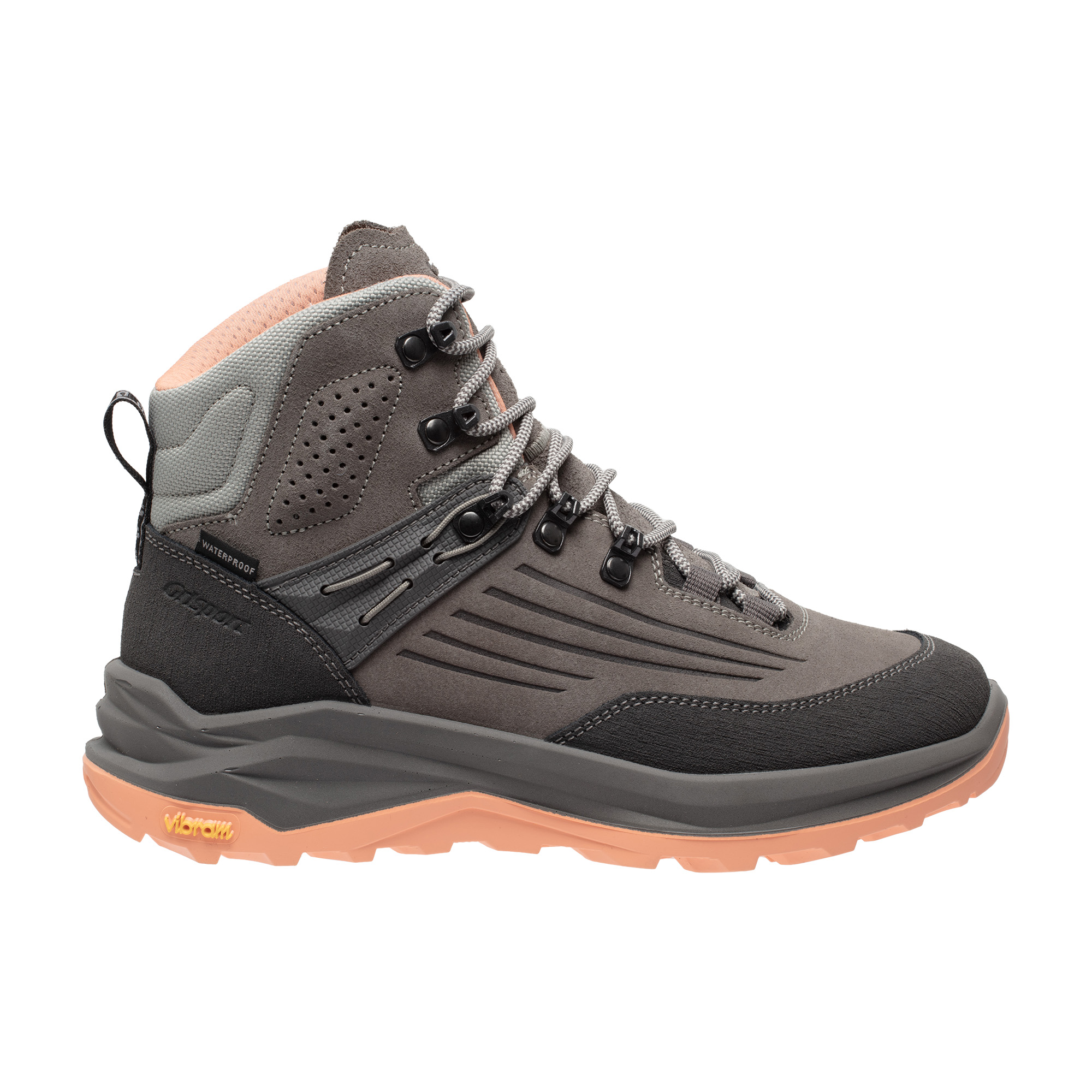 Grisport Overland Mid - Wandelschoenen - Grijs, Perzik - 36
