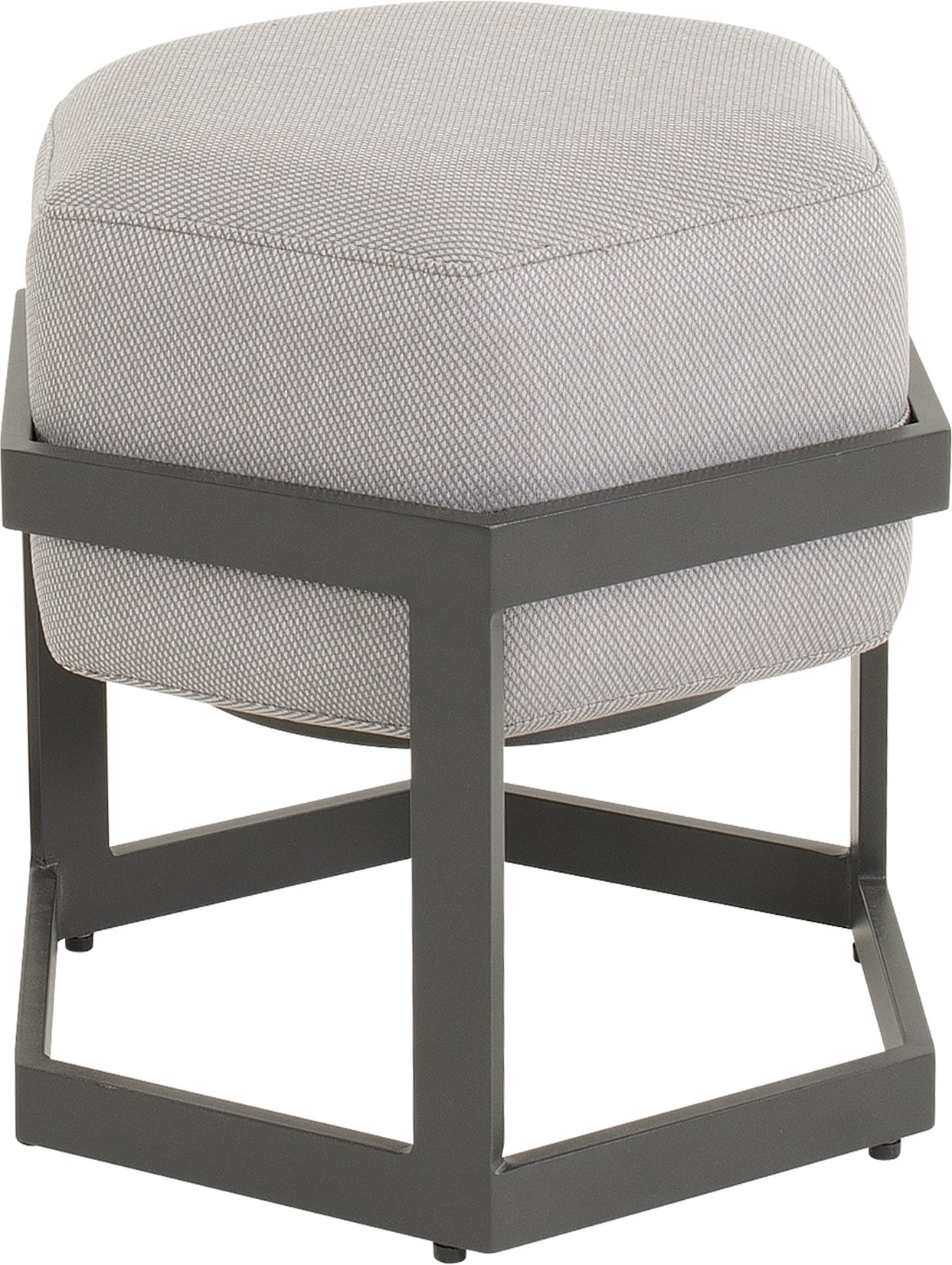 Lesli Living Esagono - Hocker - Antraciet - 47.5x41.5x48 cm