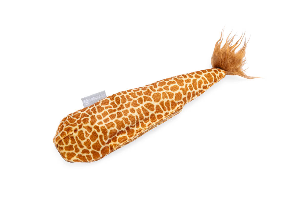 Beeztees Giraffestaart Jungle - Kattenspeeltje - Bruin