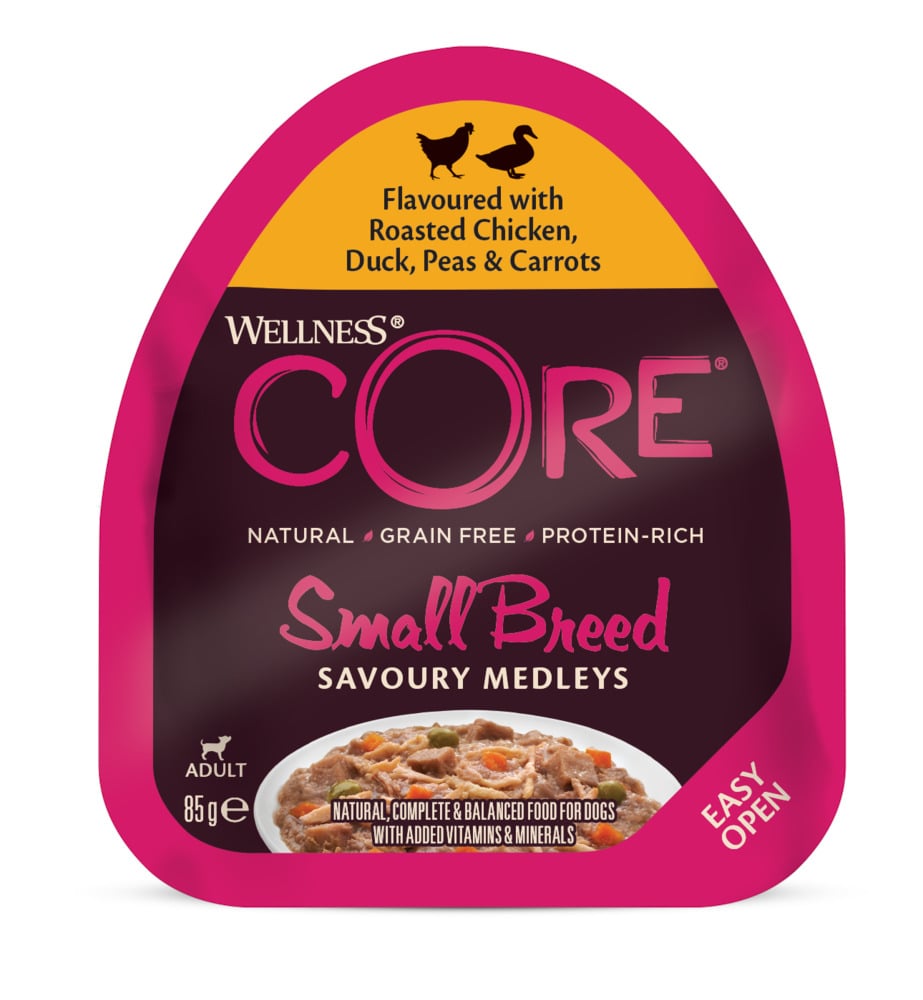 Wellness CORE Small-Breed Savoury Medleys  - Hondenvoer - 85 Gram - eend, kip