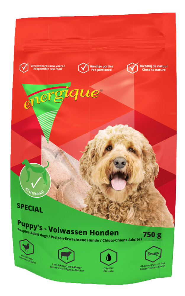 Energique Special - Vers Vlees - Hondenvoer - 0.75 Kilogram - lam, rijst, kip Energique Special - Vers Vlees - Hondenvoer - 0.75 Kilogram - lam, rijst, kip