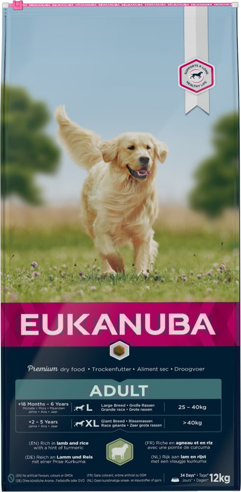 Eukanuba Dog Adult Large Breed - Hondenvoer - 12 Kilogram - gevogelte, lam, rijst