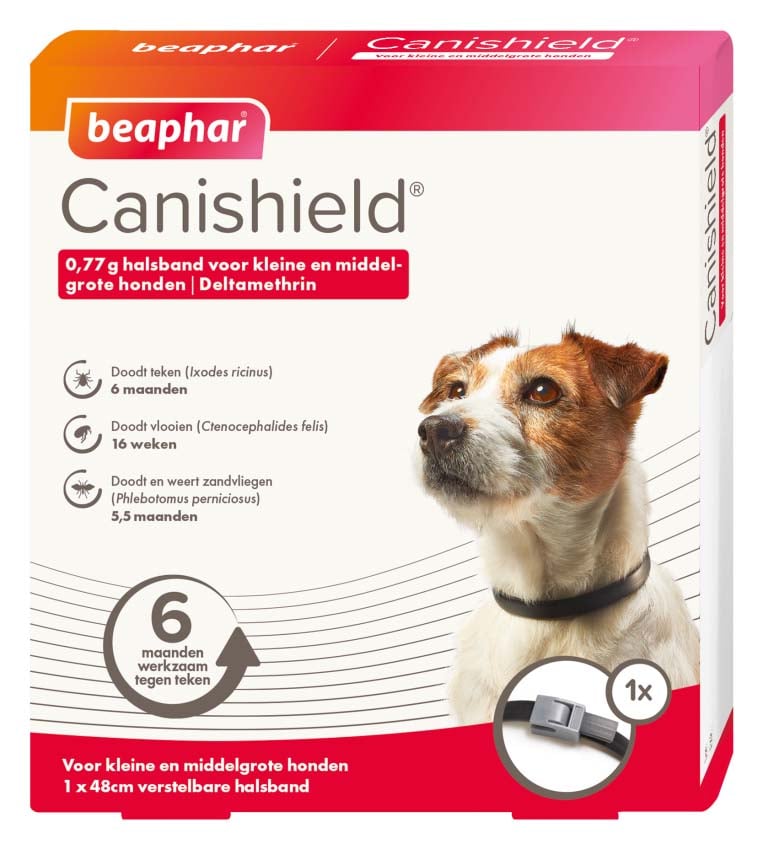 Beaphar Canishield - Anti Vlooien en Tekenband Hond - klein/middel - S/M