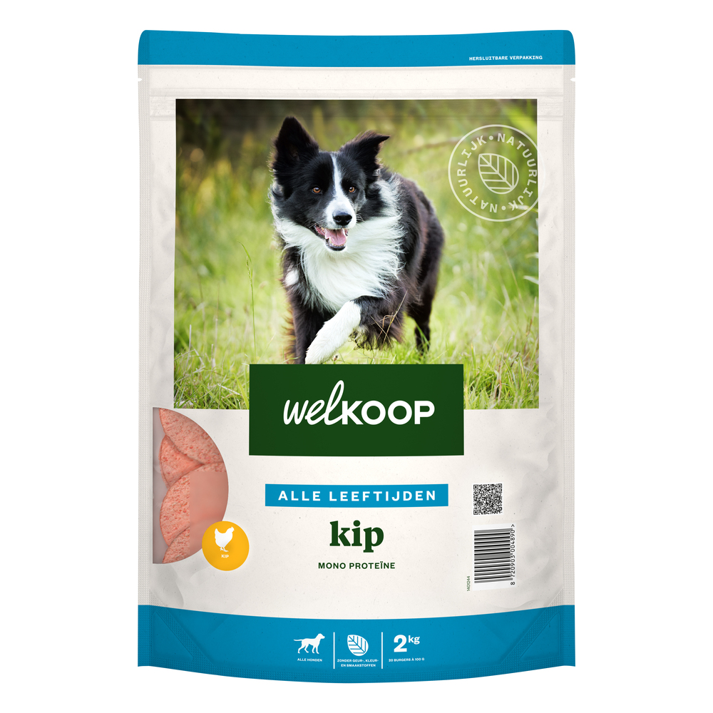 Welkoop Mono Proteïne - Vers Vlees - Hondenvoer - 2 Kilogram - groente, kip