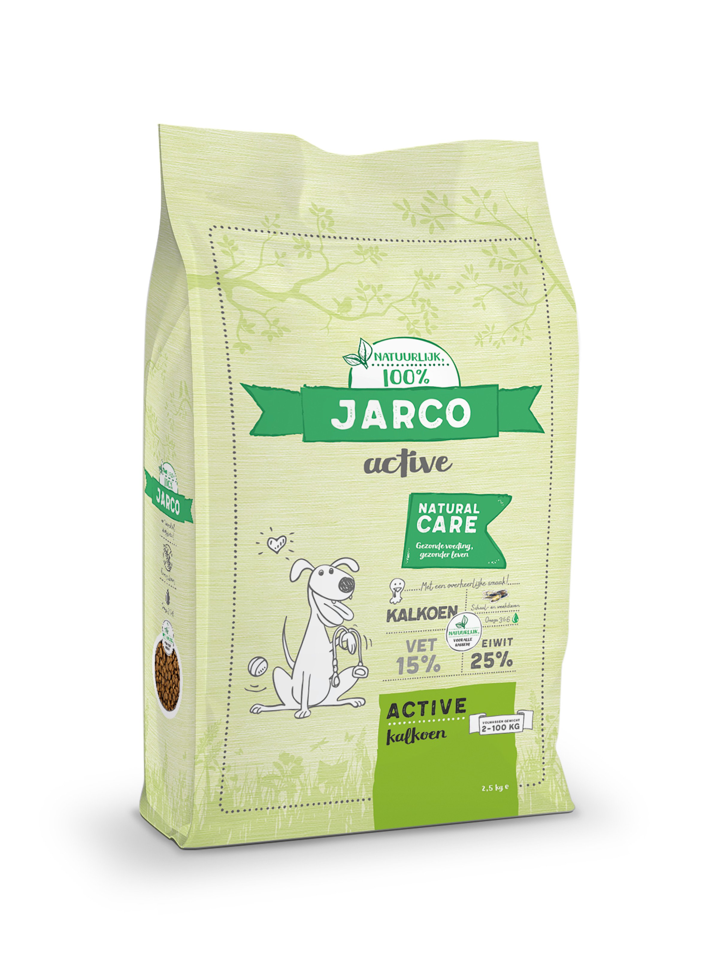 Jarco Dog Active - Hondenvoer - 2.5 Kilogram - kalkoen