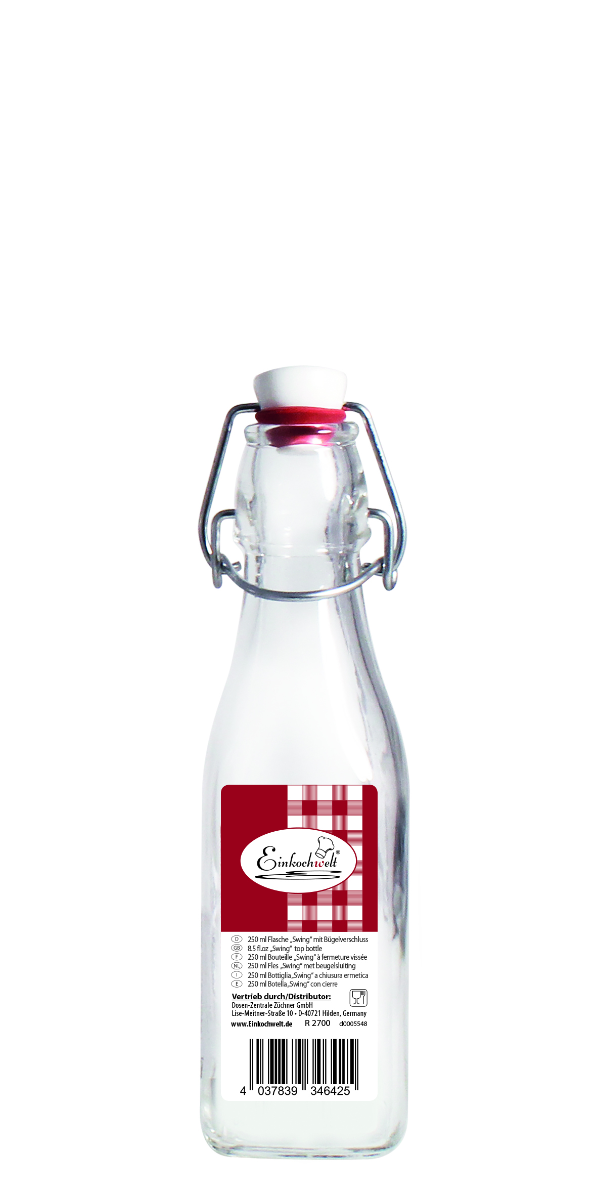 Beugelfles - 0.25 l - 250 Milliliter Beugelfles - 0.25 l - 250 Milliliter