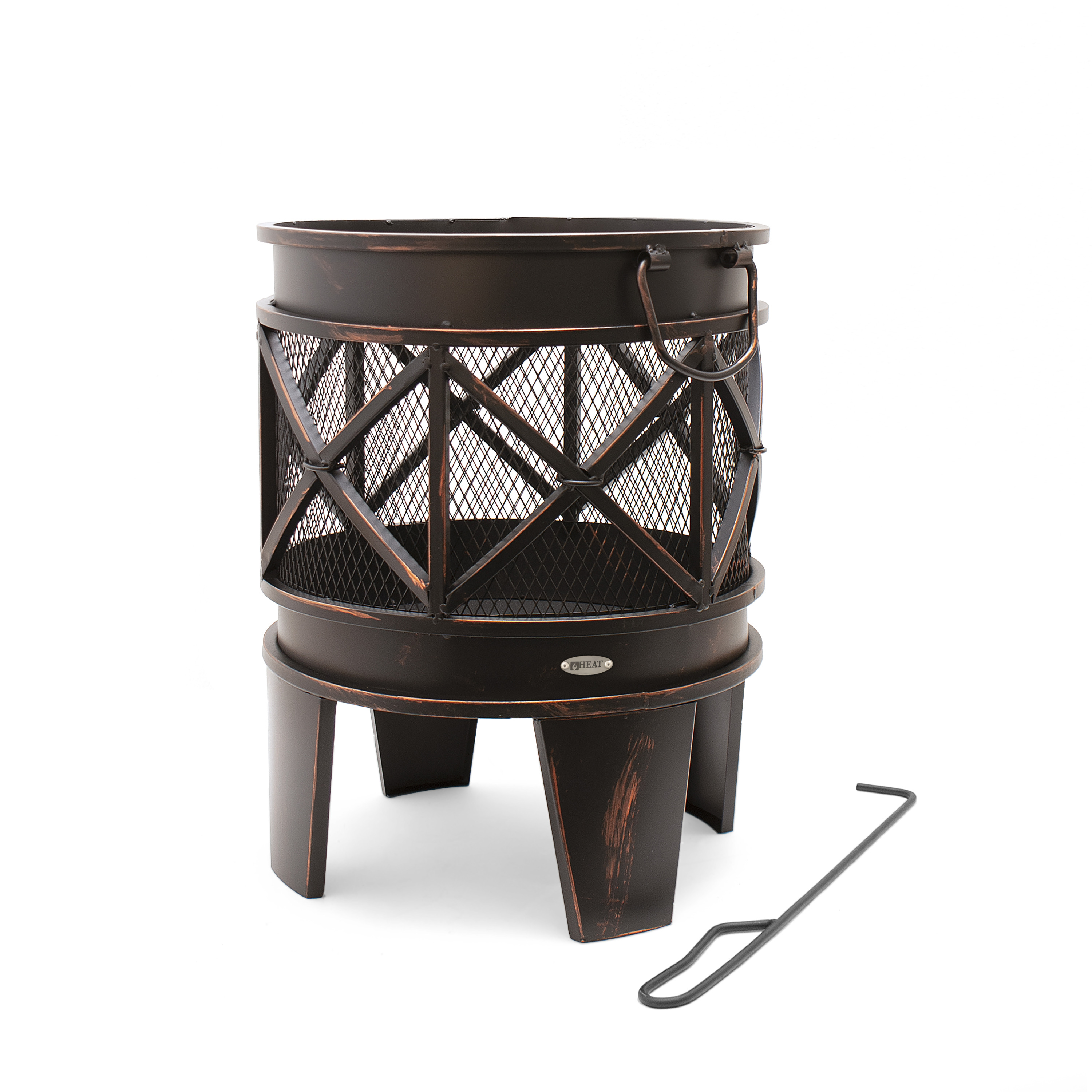 HEAT Firecask - Vuurkorf - Rond - Zwart - Staal - 42 cm