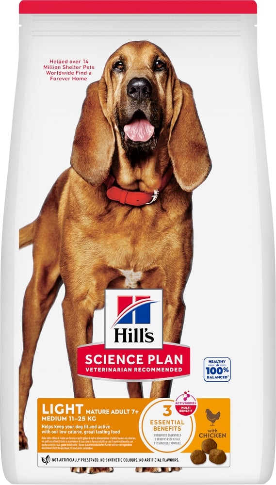 Hill's Science Plan Mature Light - Hondenvoer - 12 Kilogram - kip