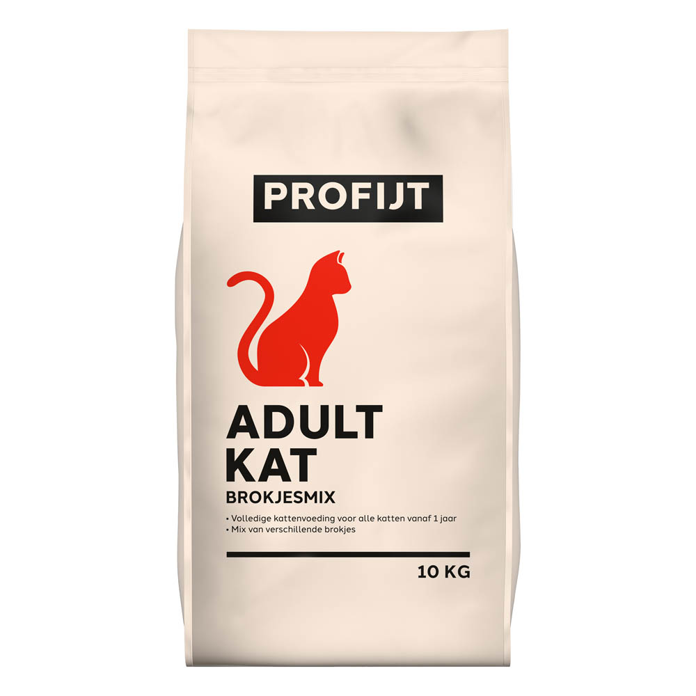 Profijt Adult Kat Brokjesmix - Kattenvoer - 10 Kilogram - Vlees, vis