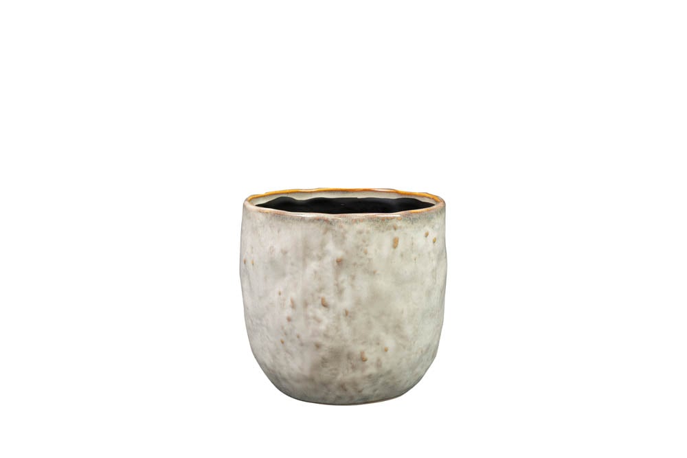 TS COLLECTION Brian - Bloempot - Wit - 14 cm