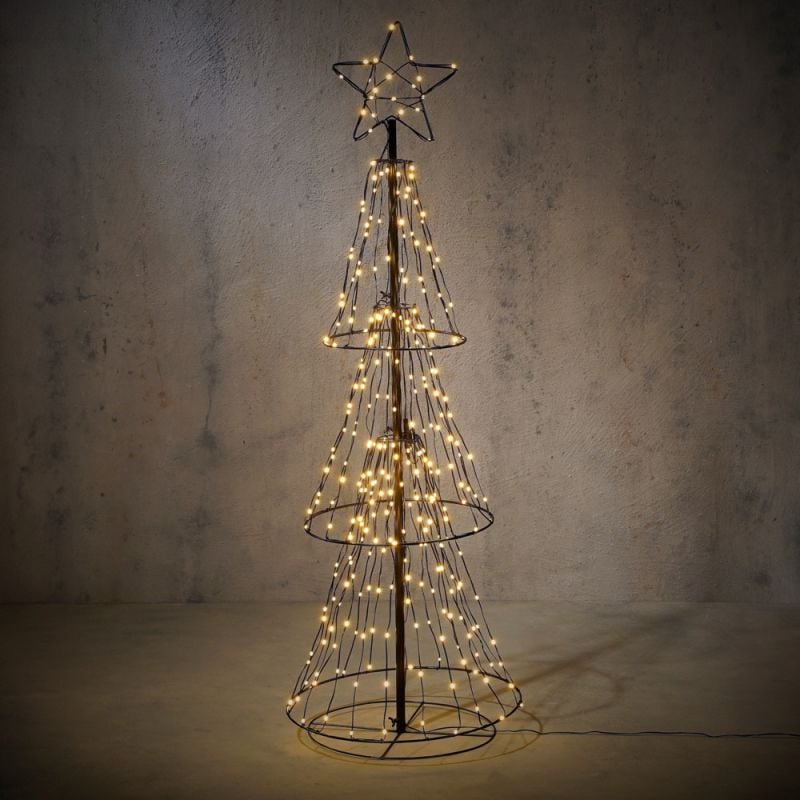 Luca Lighting Dansende Boom - Vlaggenmast kerstboom - 210 - 150 cm