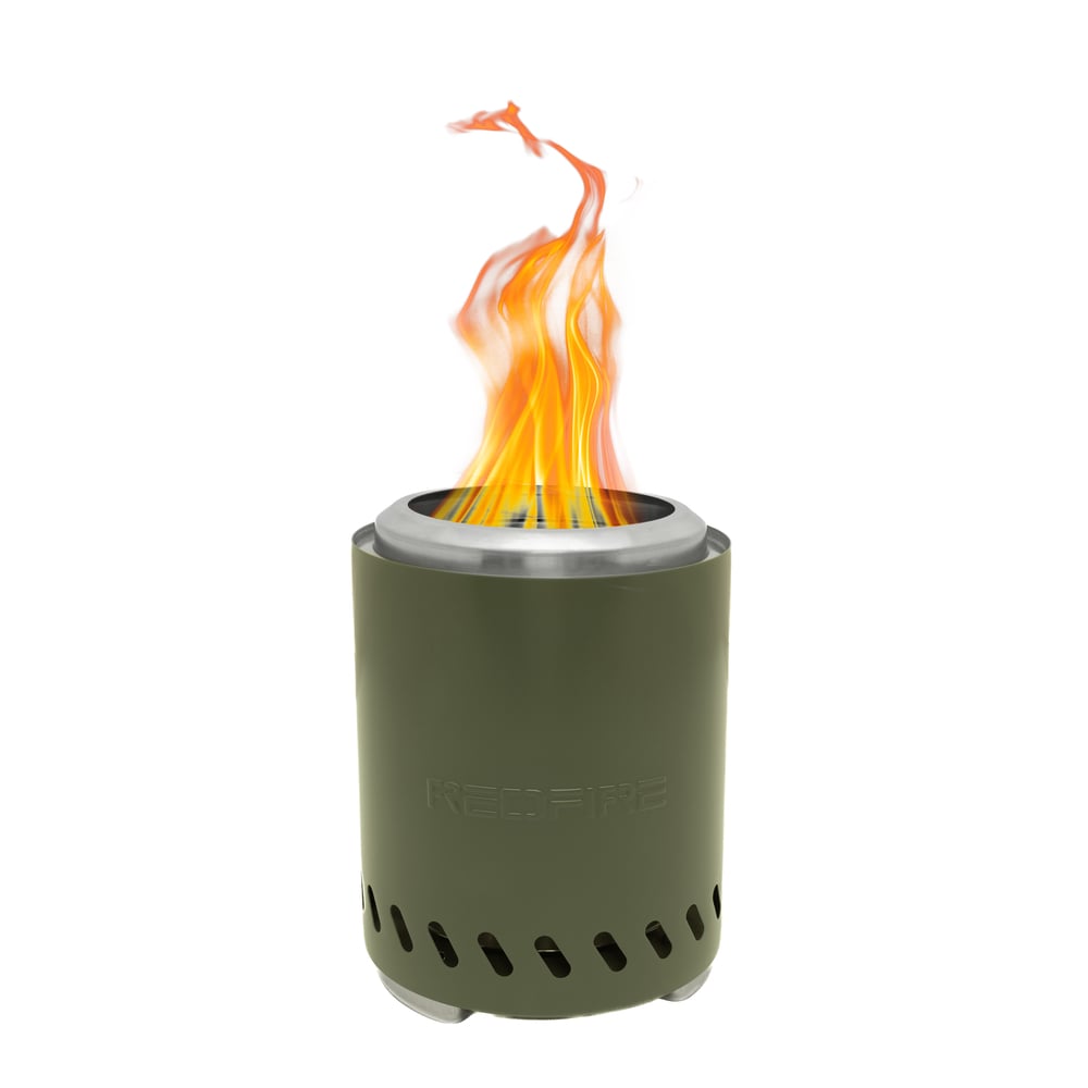 RedFire Volcano Pellet - Tafelhaard M - Rond - Groen - Rvs - 18 cm - M