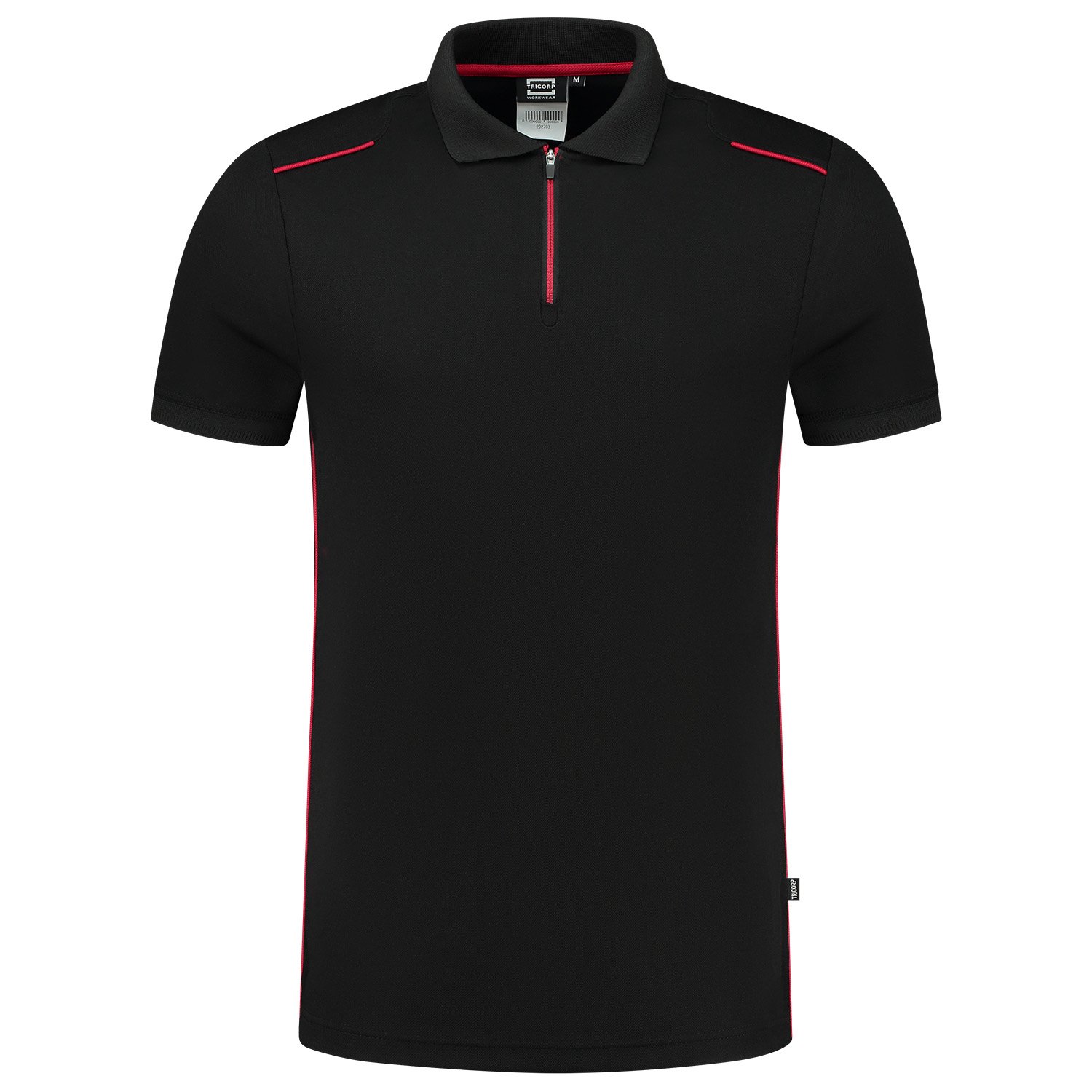 Tricorp Accent 202703 - Poloshirt - Zwart/Rood - 3XL