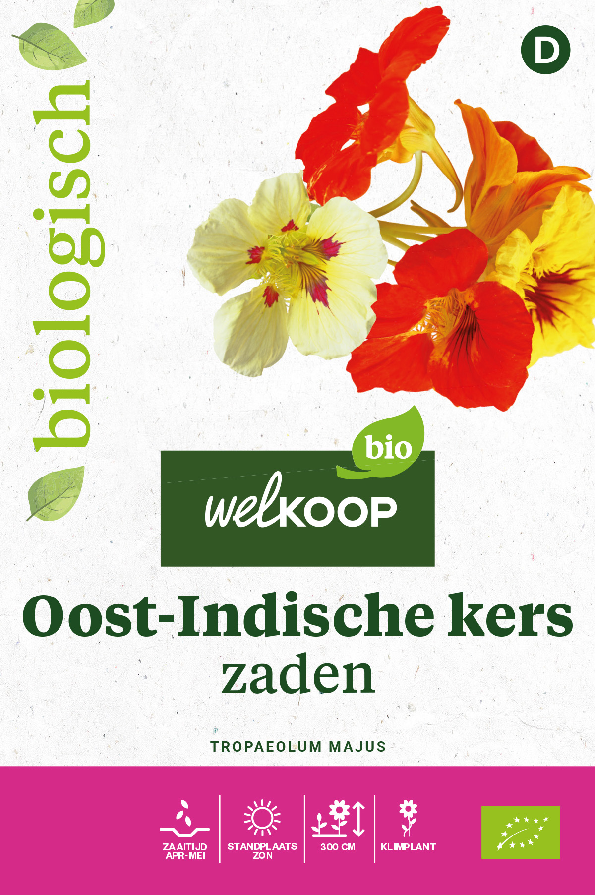 Welkoop Bio - Oost-Indische Kers Zaden