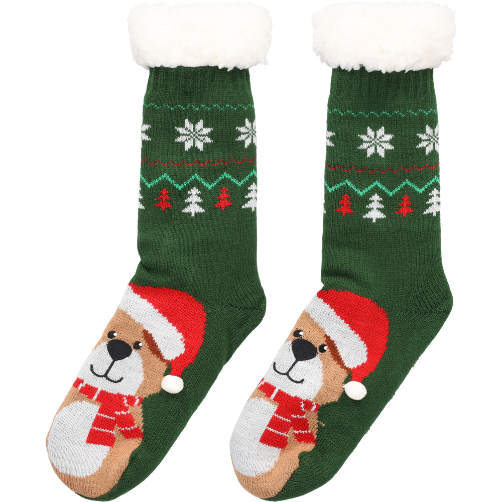 Welkoop Hond 3D- Sokken - Groen - 1 maat