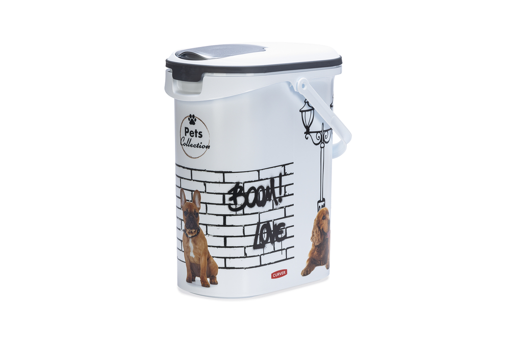 Curver Hond - Voercontainer - 10 Liter - Wit Grijs