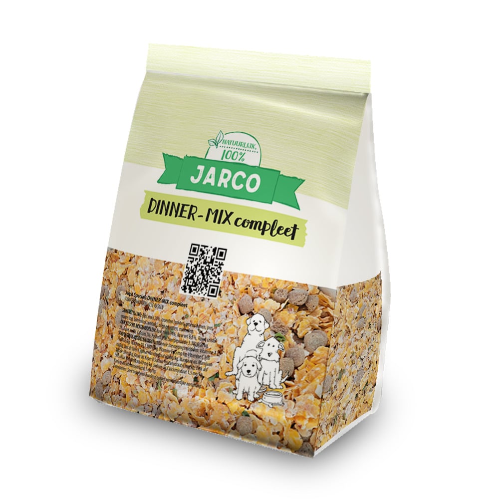 Jarco Dog Dinner - Hondenvoer - 1 Kilogram - Rijst | Groente Jarco Dog Dinner - Hondenvoer - 1 Kilogram - Rijst | Groente