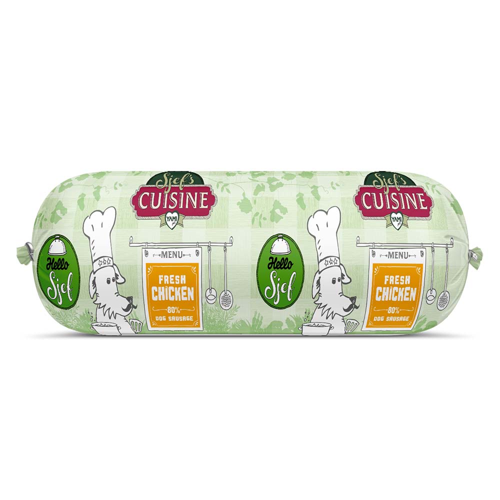 Sjef's Cuisine Special Hondenworst - Hondenvoer - 350 Gram - kip