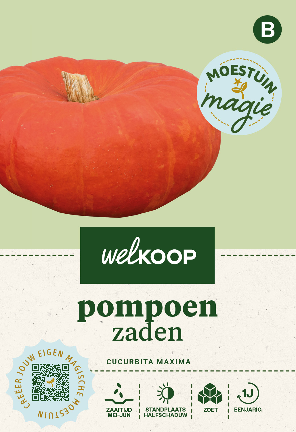 Welkoop Moetuin Magie - Pompoen Zaden - 2.5 Gram